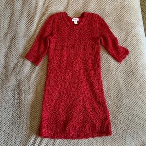 Cat & Jack red knit dress